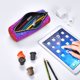 thumbnail image 4 of Easygdp Colorful Glitter para Estuche de Lápices Cilíndrico de Cuero con Cremallera, Organizador de Lápices de Cuero para Escuela, Oficina y Viajes, 4 of 6