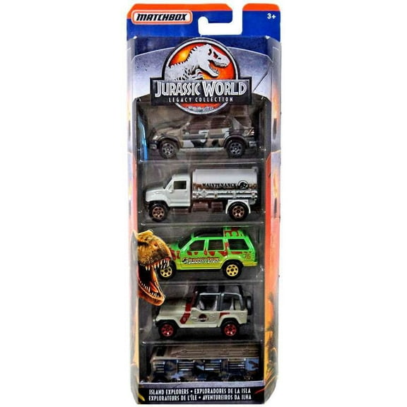 Jurassic World Legacy Collection Island Explorers Diecast Vehicle 5-Pack