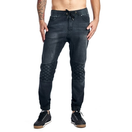 A Jeans Men's Denim Pant Jogger Styling Slim Fit 42116C Black