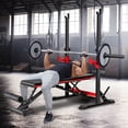 thumbnail image 2 of Goplus Réglable Olympic Banc Presse Ensemble avec Rack Barbell pour le Levage de Poids, Entraînement de Force à Domicile Gym, 2 of 6