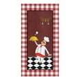 thumbnail image 3 of Red Plaid Chef Knife And Fork Microfiber Kitchen Towel Absorbent Non-stick Oil Wiping Rag Home Cleaning Dishcloth, 3 of 7