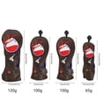 thumbnail image 3 of YATAV Golf Club Covers,4pcs Golf Head Covers for Woods,Driver,Fairway,Hybrid - Premium PU Leather Golf Club Head Cover(White), 3 of 6