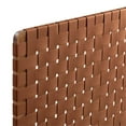 thumbnail image 3 of Pemberly Row Weave Wall-Mount Vegan Leather Twin Headboard in Walnut Brown, 3 of 8