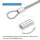 thumbnail image 4 of Cuerda de alambre Uxcell de 100 pies (30 m) de cable de acero inoxidable 304 recubierto de vinilo de 3/64" (1 mm) con 10 piezas de manguitos de aluminio blancos, 4 of 7