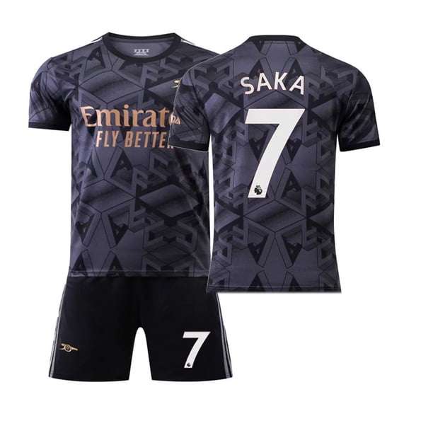 22-23 Camiseta de fútbol local del Arsenal traje deportivo para hombre No. 14 Aubameyang traje de entrenamiento para niños en casa22-23 Arsenal local nº 7