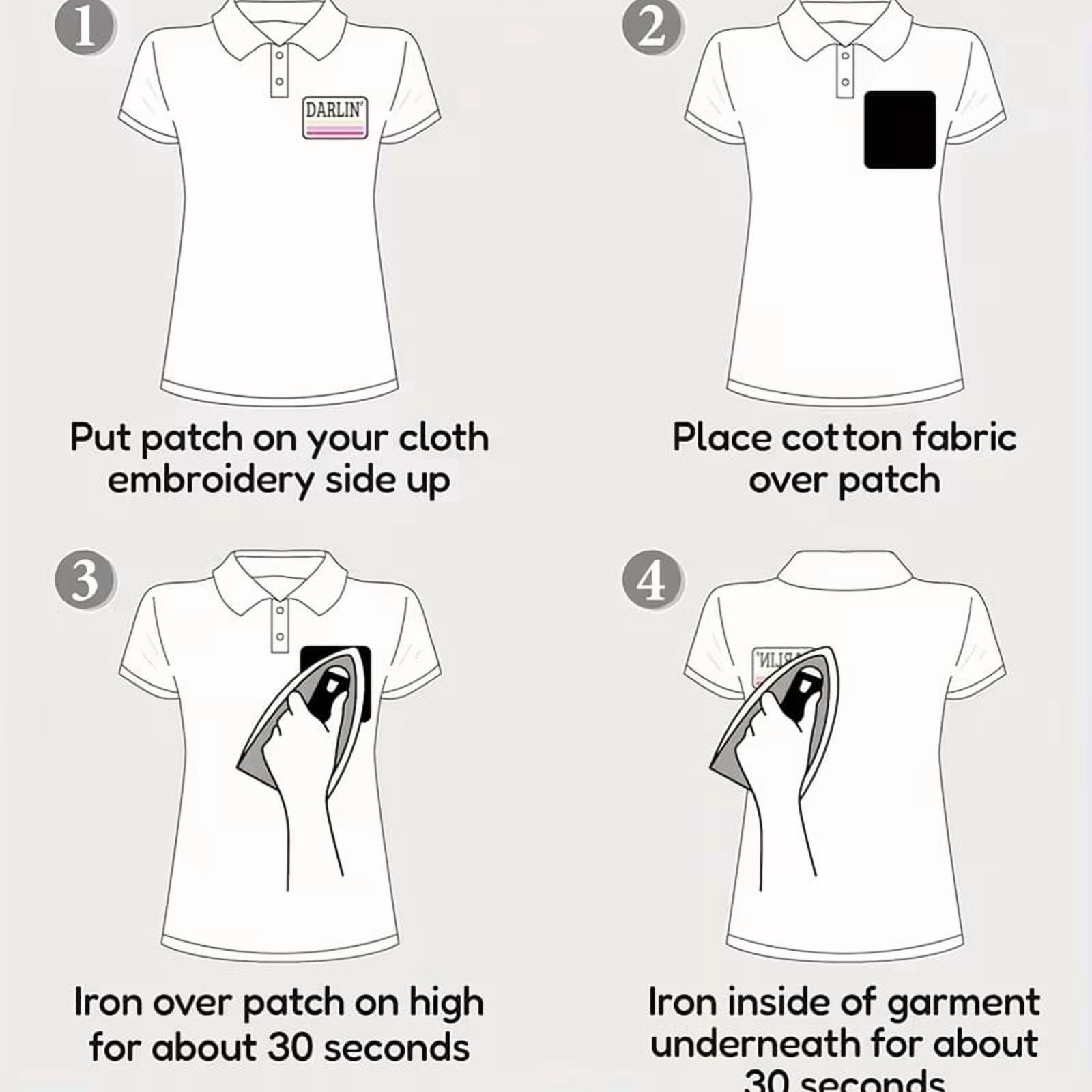 4 Pieces of Ladies Novelty Hot Stamping Patches - Personalized Iron-On and Sewn Patches for Creative Fashion