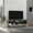 45#White,Particle Board, variant on Entertainment Center Floating Tv Stand Moore, Living Room, White Oak,Media Console