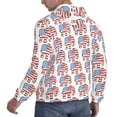 thumbnail image 6 of Pofeuu Elephant Print Mens Casual Hooded Collar Drawstring Hoodies Pullover Sweatshirts Casual Long Sleeve Shirts-4X-Large, 6 of 7