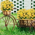 thumbnail image 5 of Sinhoon 8 Bundles Artificial Flowers UV Resistant Outdoor Decoration-Faux Plastic Daisy Greenery Shrub Plant Indoor Outside Hanging Planter Wedding Home Garden Office Window Box Hanging Decor (Yellow), 5 of 6