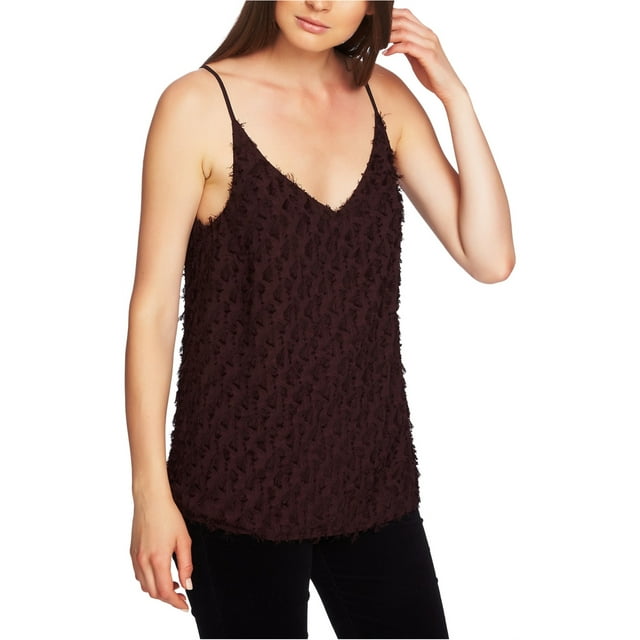 1.STATE Débardeur à Franges pour Femmes, Rouge, Très Petit