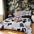 thumbnail image 3 of Manfei Rustic Aircraft King Bedding, Old Fashion Camo King Bed in a Bag, Sage Green, Black Reversible, 7 Pieces, 3 of 6