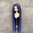 thumbnail image 4 of 1/4 Doll , Soft High Temperature Silk, Long Straight  With DIY Styling For Dolls, Trimmable, Suitable For 1/4 Head Circumference, 4 of 8
