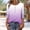 Purple, variant on Qulqfy Womens Graphic T Shirts Boat Neck 3/4 Length Sleeve Loose-Fitting Causal Tunic Button Vacation Tops for Women Trendy L