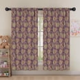 thumbnail image 5 of Paisley and Floral Purple Pattern Insulated Teens Curtains Set Of 2, Bedroom Essentials, Toddler Room Decor 52x63in(132x160cm), 5 of 5