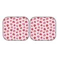 thumbnail image 7 of Goofa Hand Drawn Strawberry Pattern 2 Piece Car Windshield Sun Shade Foldable | Front Windshield Shade for Sun, Heat and UV Rays | Sunshade for Car Front Window-Small, 7 of 7