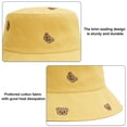 thumbnail image 3 of 54-58cm hat circumference summer hat female embroidered bear fisherman hat sunshade basin hat outdoor sunscreen hat - yellow, 3 of 5