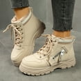 thumbnail image 5 of RuiJiao Gift Women's High-Top Fleece Lined Boots, Trendy Thick Heel Workwear Short Boots, 5 of 9