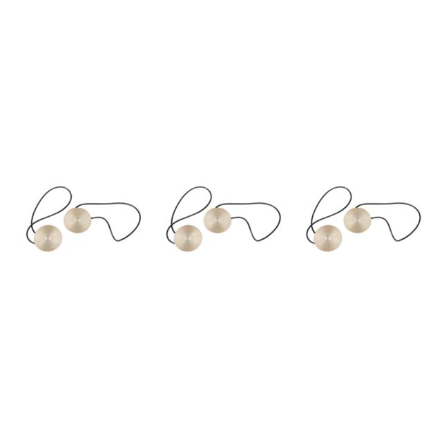 stanreset 1/2/3/5 2 Pieces Metal Curtain Tieback Replacement Simple Style Solid Color Household Sunshade Fastener Buckle Accessories Beige 3PCS