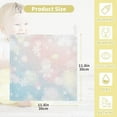 thumbnail image 2 of Dreamtimes Light Colorful Snowflakes Baby Muslin Washcloths Face Towel, 3 PCS Merry Christmas Burp Cloths Cotton Wipes Infant Wash Cloth for Newborn Boys Girls 12x12 inches, 2 of 7