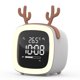 thumbnail image 4 of Reloj despertador para , luces nocturnas para , reloj de noche para niñas, , dormitorio, calendario de temperatura, control táctil y re Gris + Oreja Macarena Despertador digital, 4 of 5