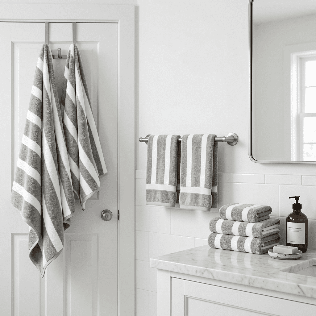 Bath Towel Set  8 Piece , Oversized Soft Cozy Towels Dark Gray Plush ,Including 2 Large Bath Towels, 2 Large Face Towels, 4 Hand Towels