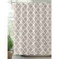 thumbnail image 2 of Fsddascl Beige Moroccon Shower Curtain Set - Extra Long 72" x 96" Bathtub Curtain with 12 Hooks, Farmhouse Minimalist Abstract Geometric Waterproof Fabric Stall Shower Curtains for Bathroom/Bathtub, 2 of 6