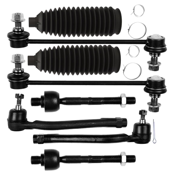 SCITOO 8pcs Front Suspension Kit Sway Bar Links Inner Outer Tie Rod Ends w/Steering Boots Fit 2007-2012 For Hyundai Elantra 2010-2013 For Kia Forte 2010-2013 For Kia Forte Koup 2012 For Kia Forte5