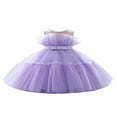 thumbnail image 1 of Girl Sleeveless  Neck Ruffled Princess A-Lined High Waist Dress, 1 of 9