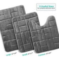 thumbnail image 6 of Velvet Memory Foam Bath Mat Set, Dries Quickly, Ultra Soft Bath Mats Non-Slip, Machine Washable Bath Rugs for Bathroom, 6 of 6