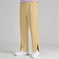 thumbnail image 4 of Duqingm Girls Sweatpants, Running Casual Sports Elastic Drawstring Waist Straight Leg Pants with Pockets (Khaki,15-16 Years), 4 of 7