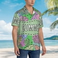 thumbnail image 3 of Vsdgher Summer Print Men's Hawaiian Shirts Button Down Tropical Holiday Beach Shirts Vacation Clothes,X-Large, 3 of 7