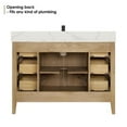 thumbnail image 6 of Laurel 48" Wood Vanity in Weathered Fir Calacatta White Quartz Top no Mirror, 6 of 13