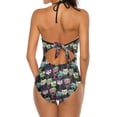thumbnail image 3 of Invader Zim Poster Women's Swimwear Strap One Piece Backless Tummy Control V Neck Swimsuit Summer Beach Vacation Bathing Suit, 3 of 7