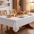 thumbnail image 4 of Plastic Table Cloth Disposable 6 Pack, 54 x 72 Inch, White, for Party Picnic Wedding, 4 of 7