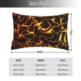 thumbnail image 2 of Fuzoiu Orange Lightning Print Pillow Case with Hidden Zipper,Pillow Covers,Soft and Comfortable Pillowcase-20"x30", 2 of 6