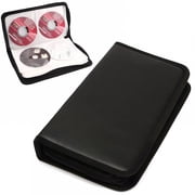 GJX 80-Capacity CD DVD Storage Wallet, Black
