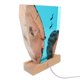 thumbnail image 5 of Lámpara De Adorno De Escritorio, Artesanía, Luz Nocturna De Océano De Resina, Brillo De 5 Niveles, Base De Madera única Para Decoración De Sala De Estar, 5 of 7