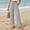Gray, variant on High Waisted Wide Leg Pants Crinkle Flowy Drawstring Side Slit Hem Lightweight Trousers Casual Beach Vacation Lounge Pants with Pockets