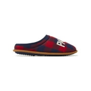 Dearfoams Mens Papa Bear Plaid Clog Slippers