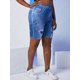 thumbnail image 3 of Talla grande 3D Destruido Jean Imprimir Jeggings cortos Rosegal Leggings de talla grande, 3 of 5