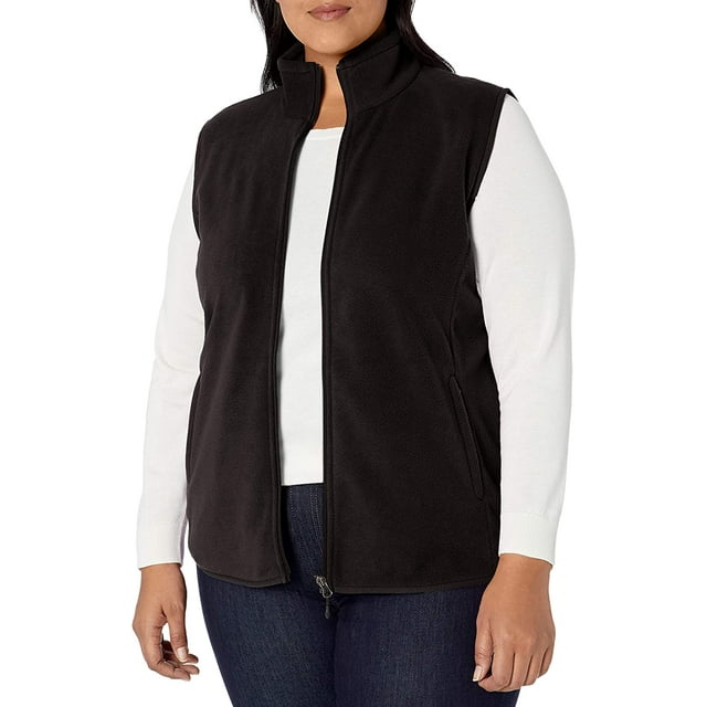 womens Plus Size Full-Zip Polar Fleece Vest Fleece Vest