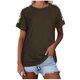 thumbnail image 1 of Tops Cortos para las Mujeres Imprimidos Cuello Redondo Suelto Manga Corta Superior, Tops Sueltos para las Mujeres, 1 of 7