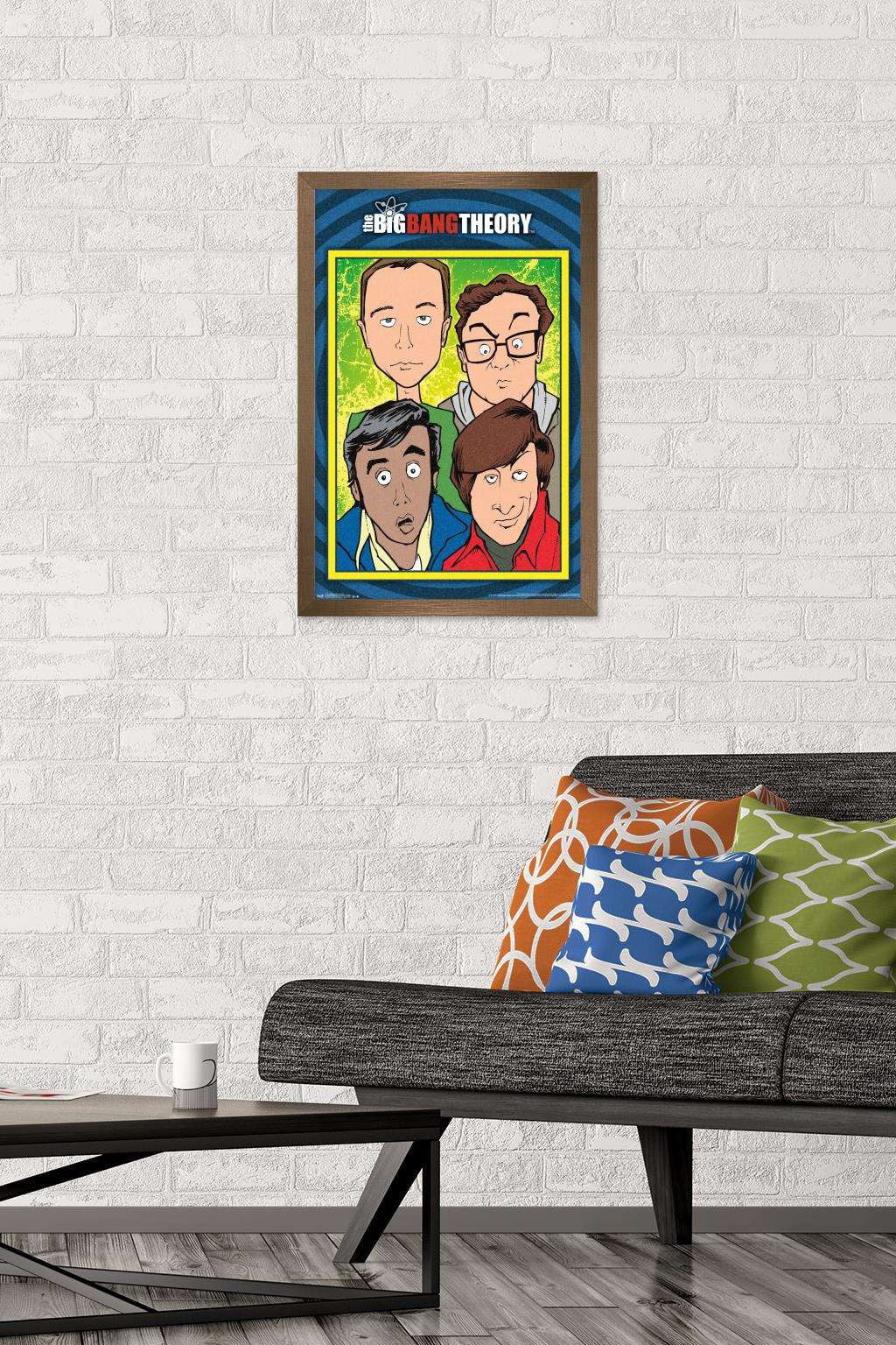 The Big Bang Theory - Geeks Wall Poster, 14.725" x 22.375", Framed