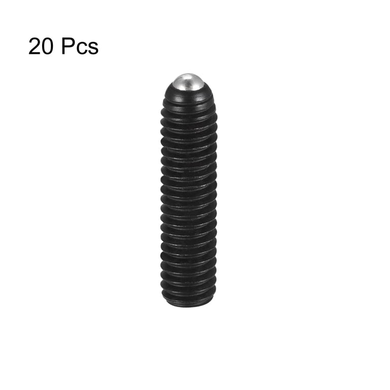 M4 X 6mm Ball Point Set Screws - 20pcs Stainless Steel Hex Socket Grub Screws, Spring Plunger Function
