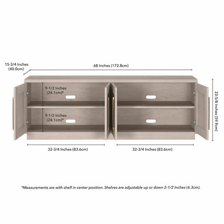 Camden&Wells - Tillman TV Stand for Most TVs up to 75" - White