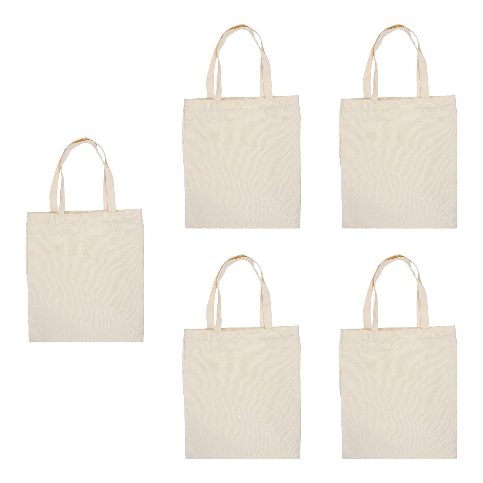 5pcs Reusable Grocery Bag Large Canvas Shopping Tote Bags Plain Canvas