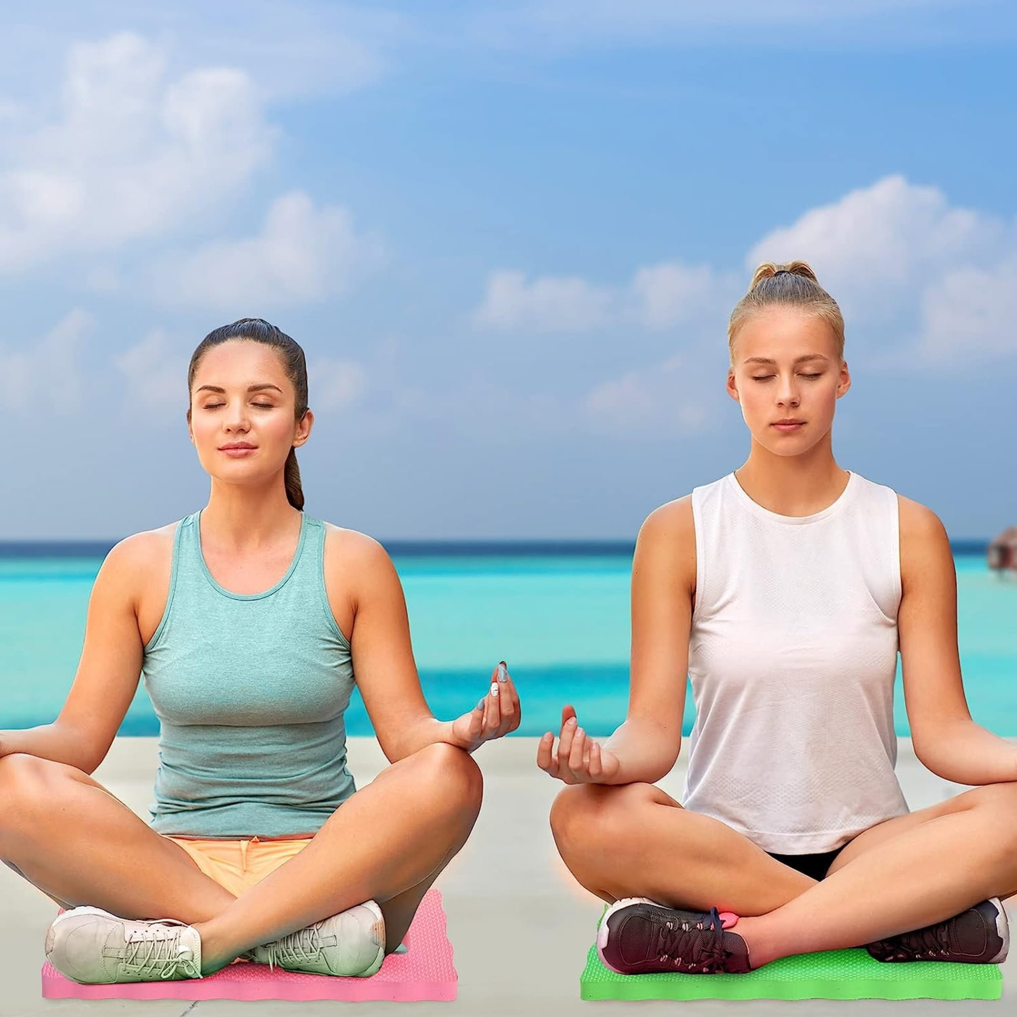 Foam Kneeling Pads Set of 6 Blue Gray Purple Waterproof Multipurpose Knee Pad for Home Gardening Bath Yoga Praying Camping Exercise Work Classroom Seat Cushion Indoor Outdoor Use (Color Varies)