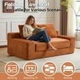 thumbnail image 3 of Hforesty Convertible Folding Sofa Bed for Living Room,Sleeper boneless cloud Couch with pullout bed and Pillows Foldable Floor Chair ,loveseat Lounge Sofa for bedroom,corduroy(ORANGE), 3 of 7