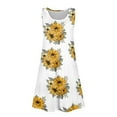thumbnail image 7 of LTTVQM Dresses for Girls 2025 Casual Sleeveless Sundresses Comfy Sunflower Print Tank Dresses Holiday Round Neck Cover Up Dresses with Pocket Dark Purple 4-5, 7 of 7