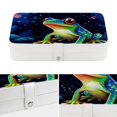 thumbnail image 4 of Frog Stylish PU Leather Necklace Holder Jewelry Stand with Removable Compartment and Decorative Box - Portable Organizer, 4 of 6